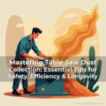Artistic representation for Mastering Table Saw Dust Collection: Essential Tips for Safety, Efficiency & Longevity